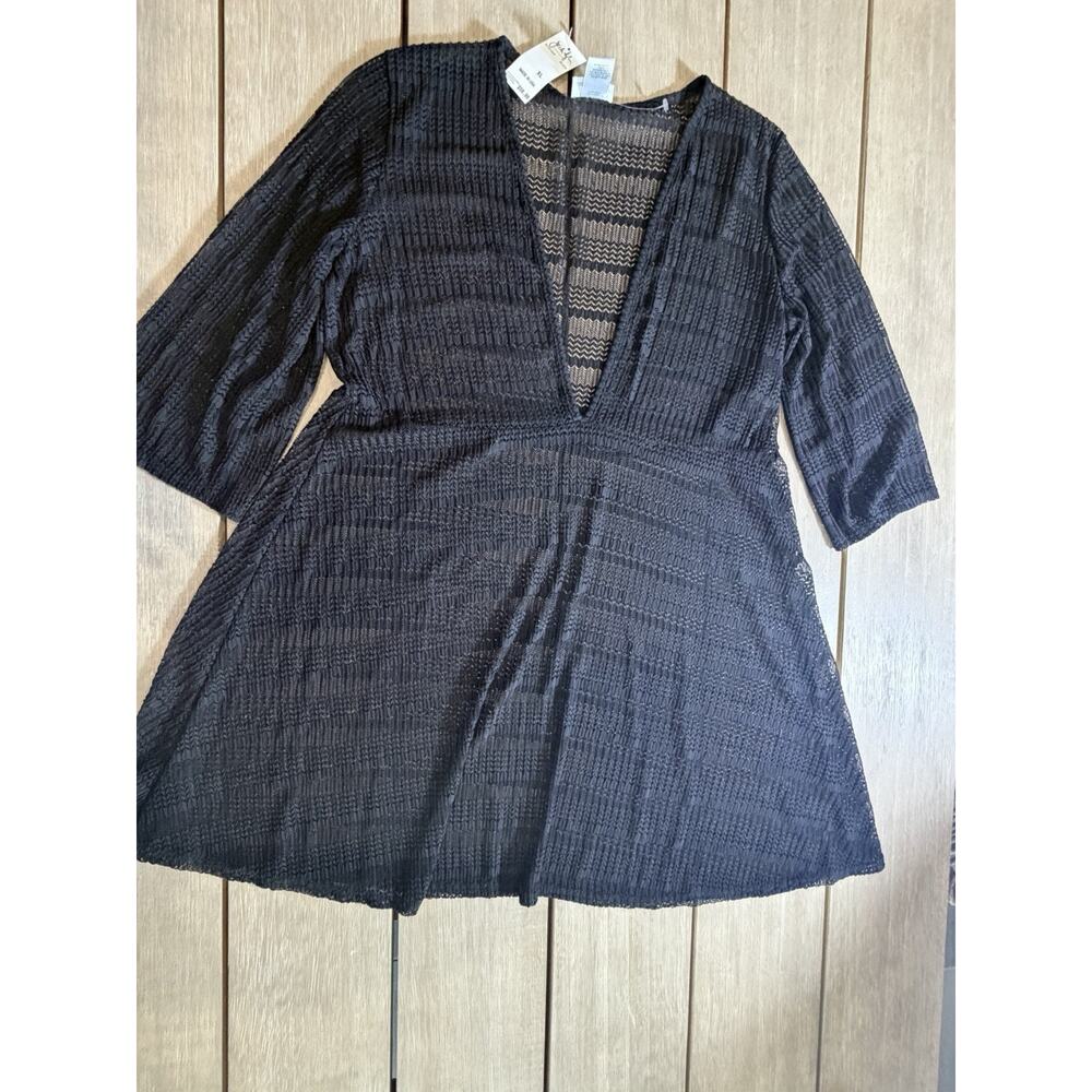 Jordan Taylor Cover Up XL Swimsuit Cover-Up‎ Beach Dress Boho Chic Coastal Black